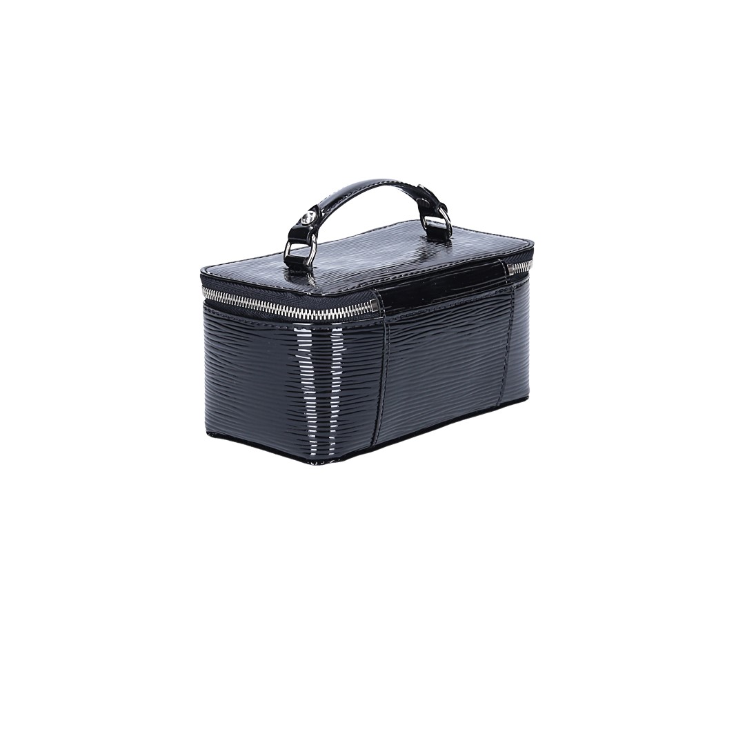 49396-LouisVuitton-Schmucktasche-EpiLEderSchwarz_2D_0004 LOUIS VUITTON COFFRET BIJOUX REISEACCESSOIRE AUS EPI ELECTRIC LEDER IN NOIR