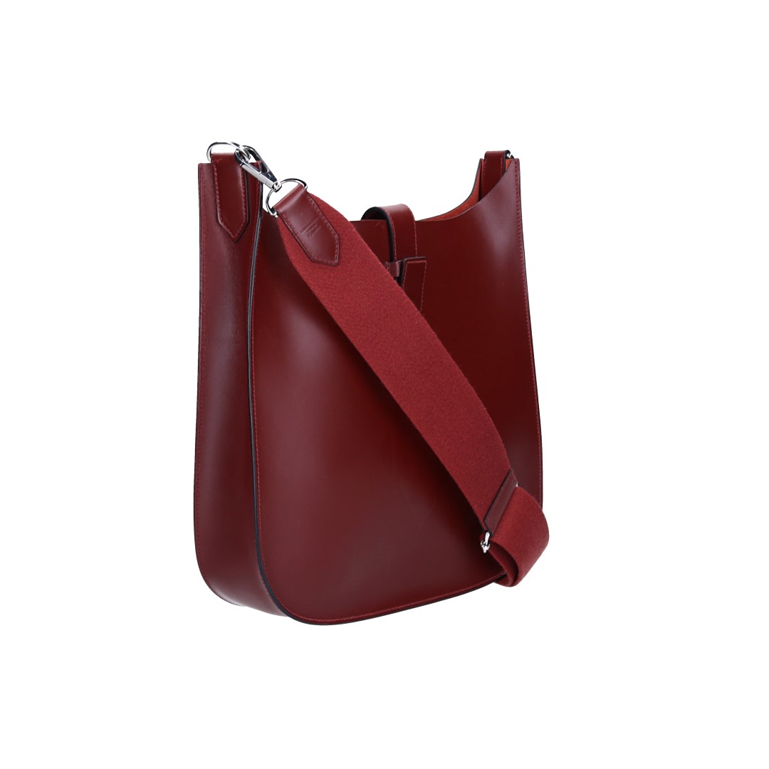 HERMÈS ÉVELYNE SELLIER 29 HANDTASCHE AUS HUNTER LEDER IN ROUGE H MIT PHW