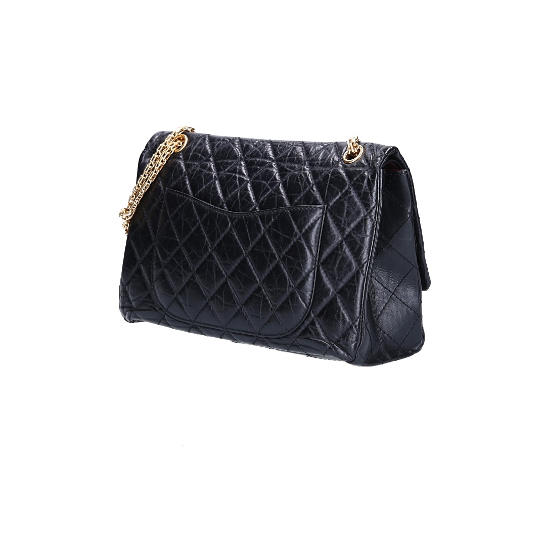 CHANEL 2.55 Reissue Flap Handbag (227) Made of Textile in Raspberry Red