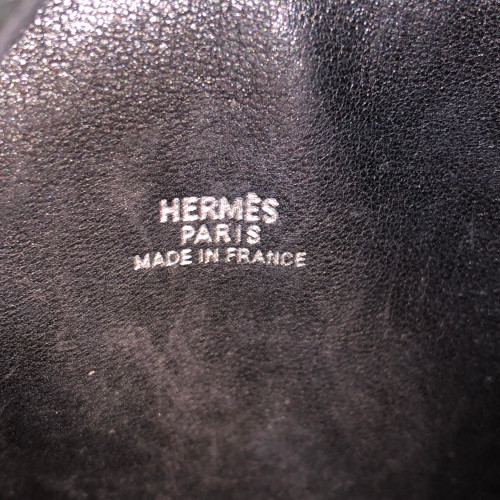 HERMÈS UTILITY SIDE BAG HANDTASCHE AUS GLATTLEDER IN SCHWARZ