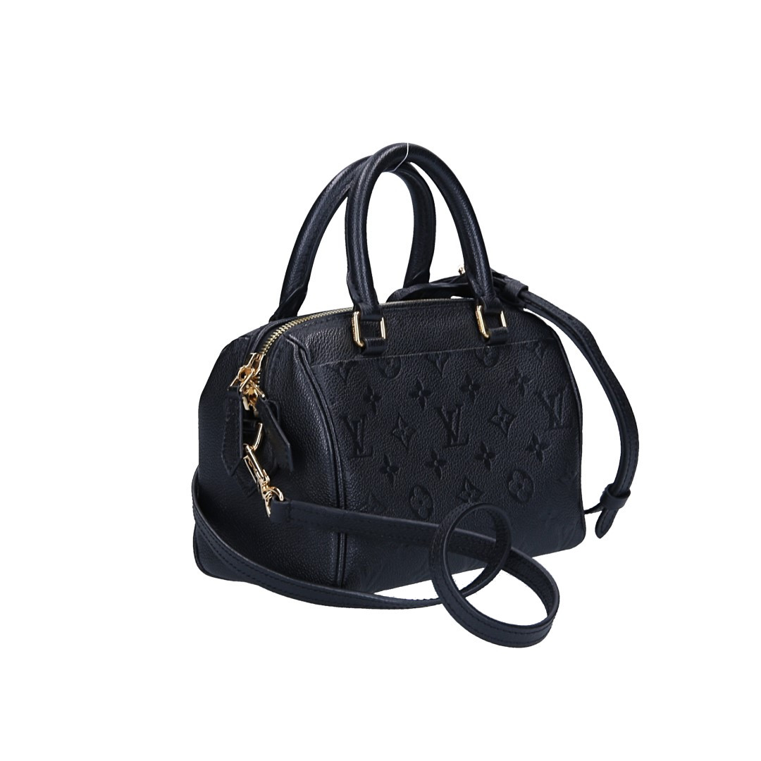 LOUIS VUITTON SPEEDY 20 HANDTASCHE AUS MONOGRAM EMPREINTE LEDER MIT SCHULTERRIEMEN IN NOIR (M42397)