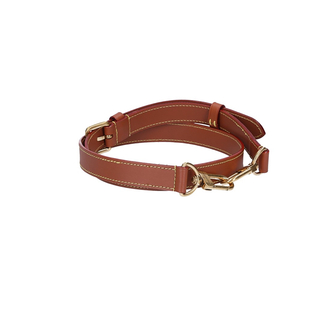 Louis Vuitton Adjustable Shoulder Strap in Rindsleder in Black with Silver