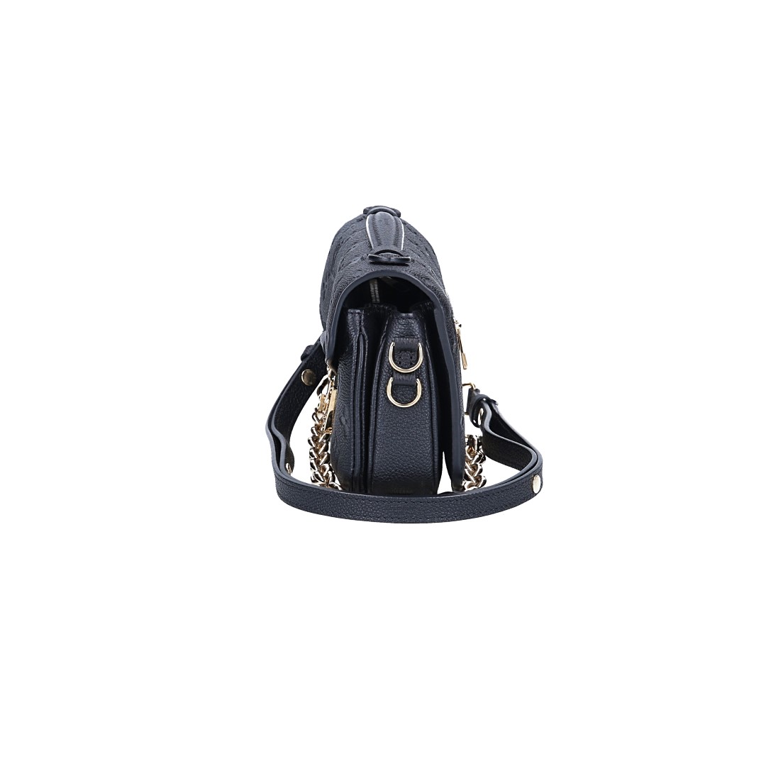 LOUIS VUITTON POCHETTE MÉTIS EAST WEST HANDTASCHE AUS MONOGRAM EMPREINTE LEDER IN NOIR (M46595)