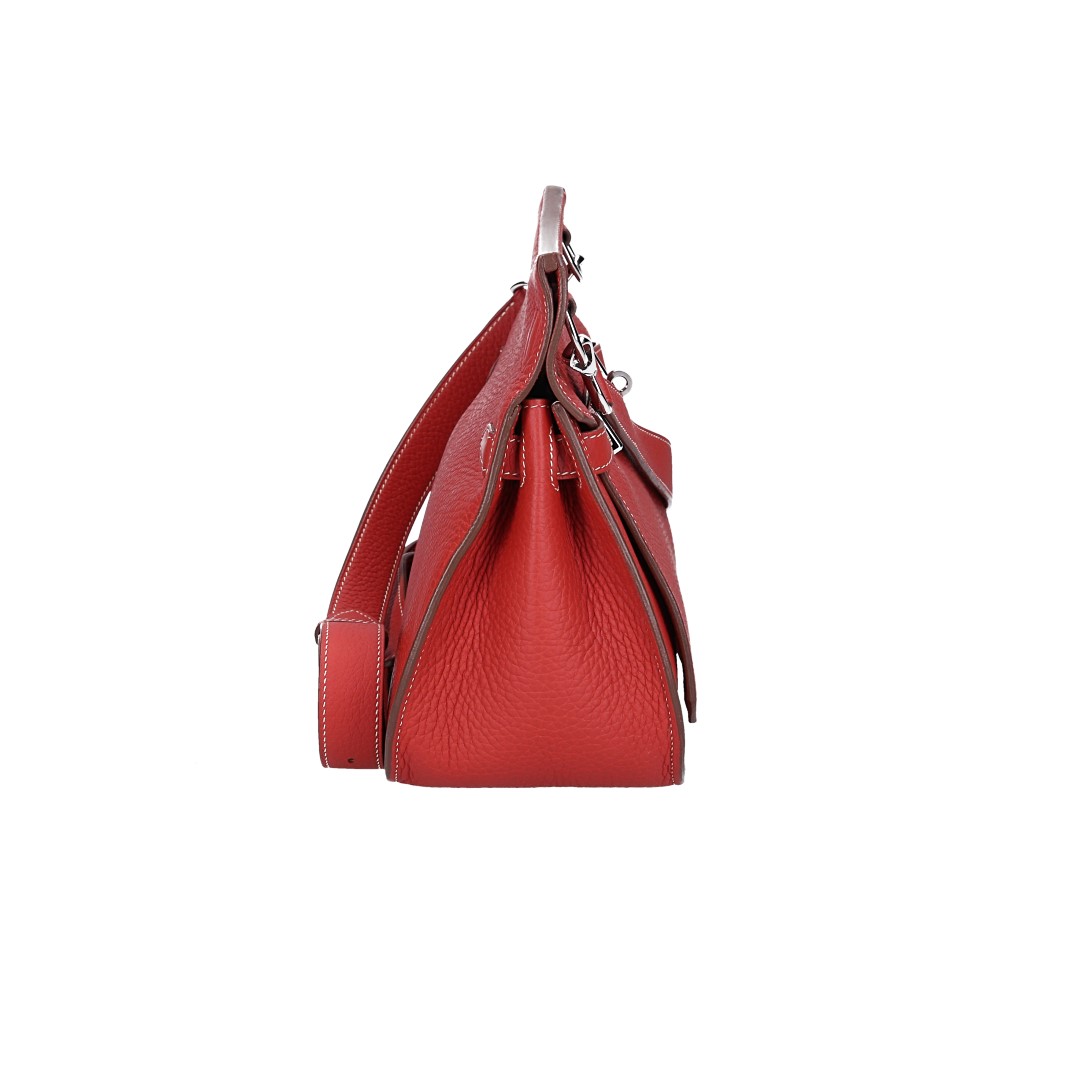 HERMÈS JYPSIÈRE 28 HANDTASCHE AUS CLÉMENCE-JUNGSTIERLEDER IN SANGUINE MIT PHW
