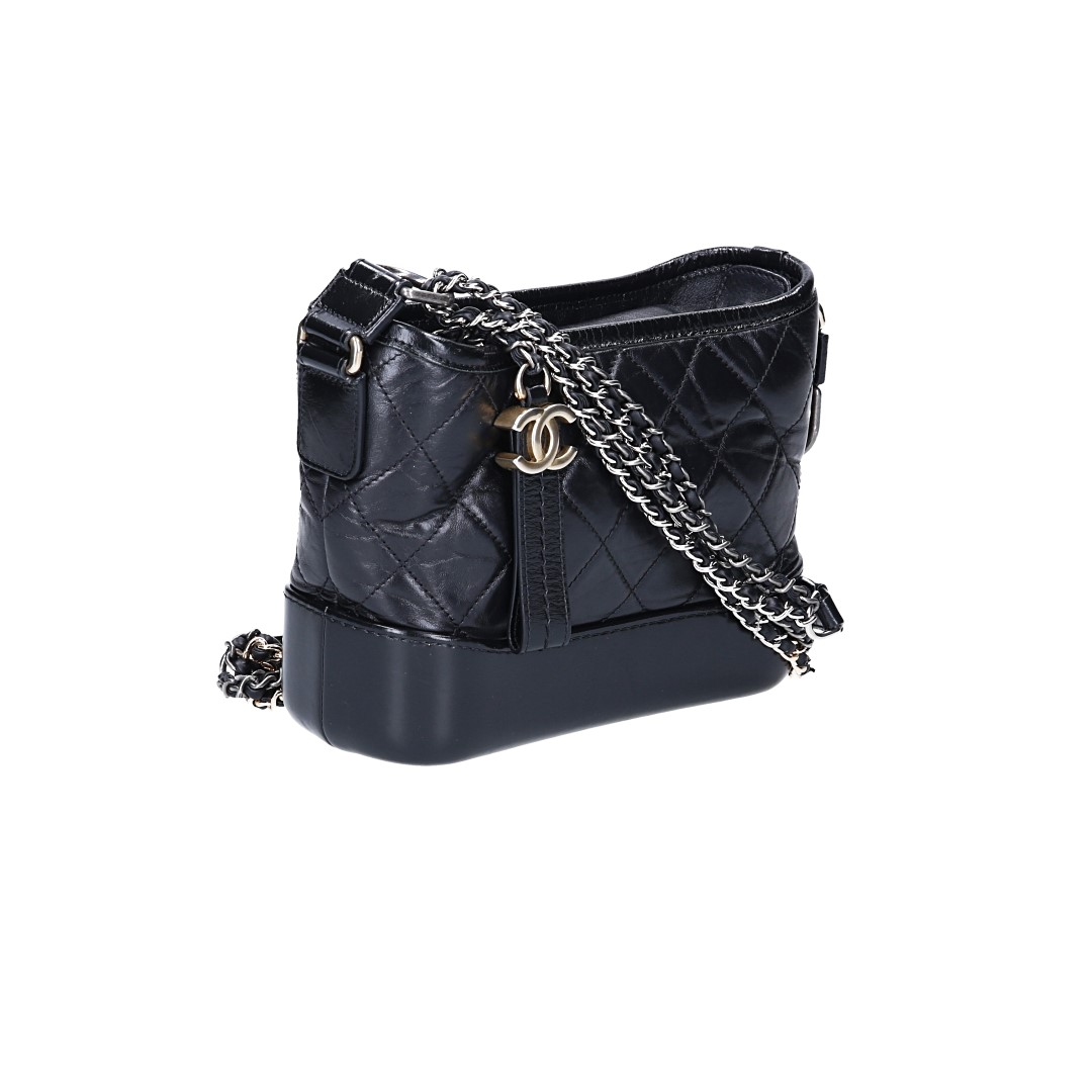 CHANEL GABRIELLE (SMALL) HANDTASCHE KALBSLEDER IN SCHWARZ (A91810)