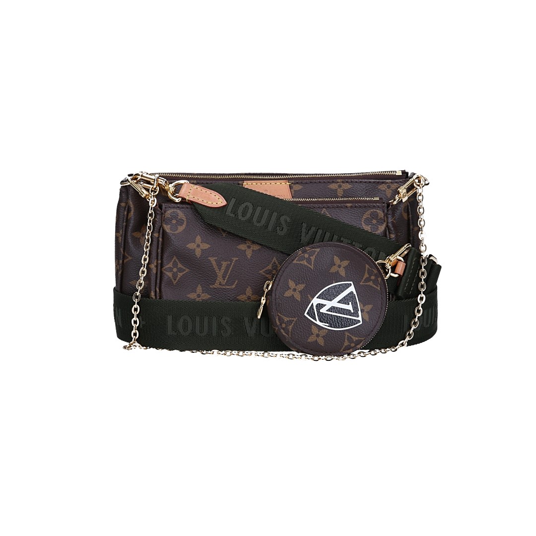 LOUIS VUITTON MULTI POCHETTE ACCESSOIRES HANDTASCHE AUS MONOGRAM CANVAS IN KAKI (M44813)