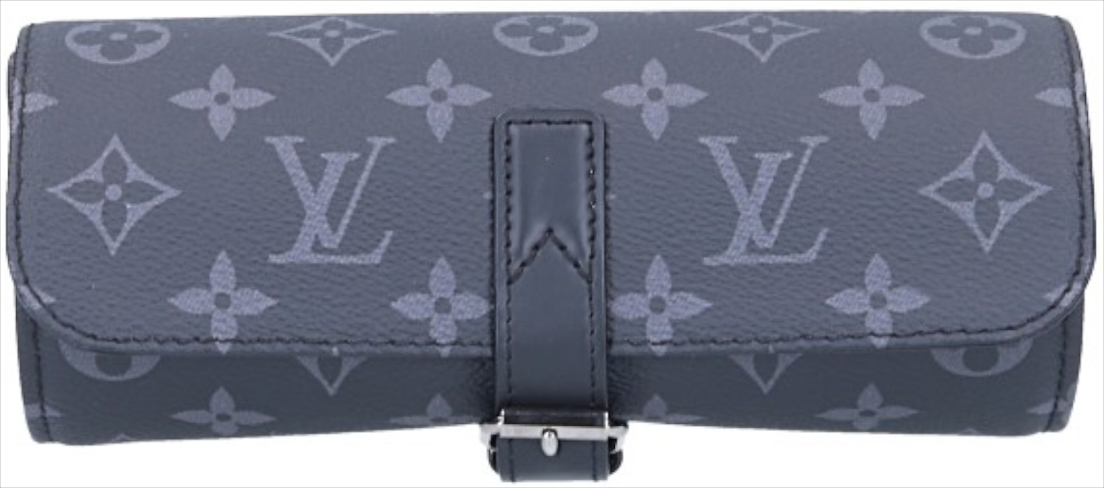 LOUIS VUITTON ETUI FÜR DREI UHREN - WATCH CASE AUS MONOGRAM ECLIPSE CANVAS (M43385) LOUIS VUITTON ETUI FÜR DREI UHREN - WATCH CASE AUS MONOGRAM ECLIPSE CANVAS (M43385)