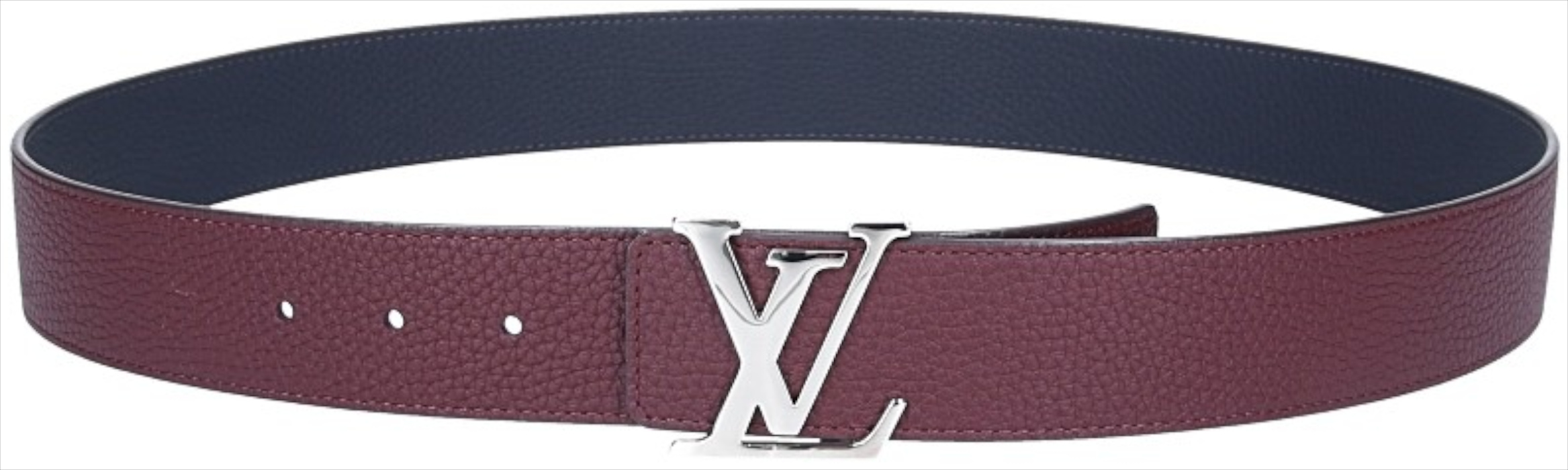 LOUIS VUITTON BELT 'CEINTURE BOUCLE ARGENT' MADE OF EPI LEATHER IN BLACK SIZE 80 (R10060) 