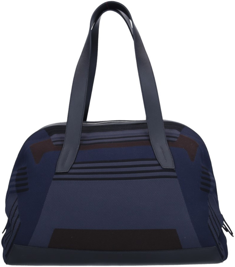 46164-Hermes-Weekender-Bag_2D_0013 HERMÈS DYNAMO WEEKENDER-TASCHE AUS TECHNISCHEM STICK UND HUNTER-RINDSLEDER IN BLEU/NOIR