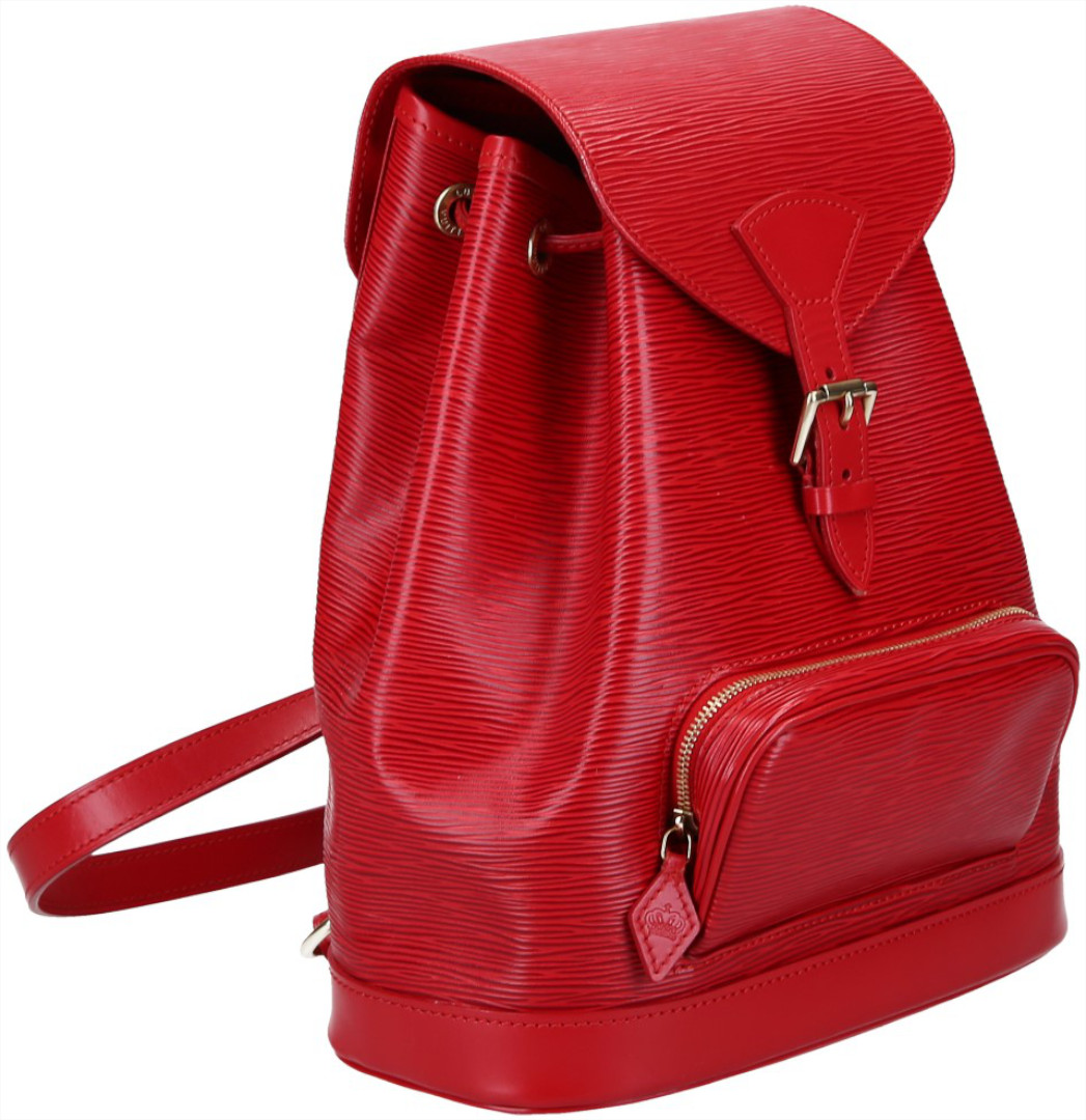 42513-Louis-Vuitton-Montsouris-Epi-Leder_2D_0013 LOUIS VUITTON MONTSOURIS MM RUCKSACK AUS EPI LEDER IN CASTILLIAN ROT