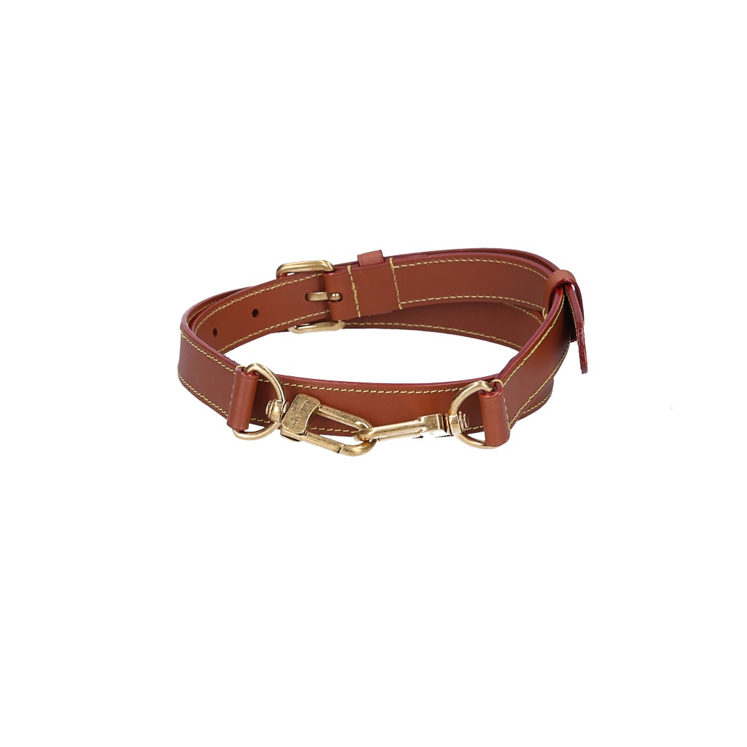 Louis Vuitton Adjustable Shoulder Strap in Rindsleder in Black with Silver