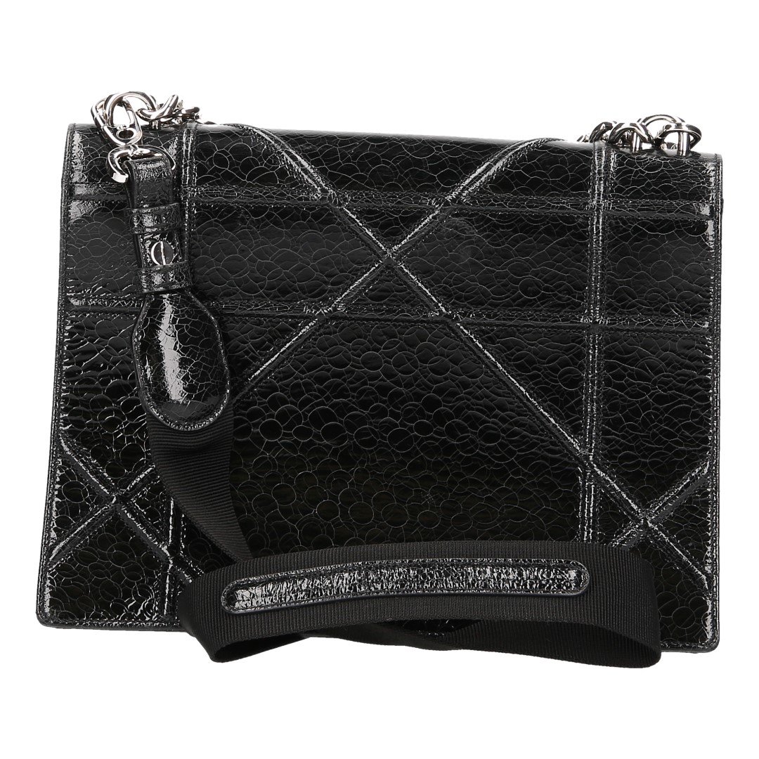 3806-Dior-Diorama_2D_0005 DIOR DIORAMA HANDTASCHE AUS LACKLEDER IN SCHWARZ MIT SHW