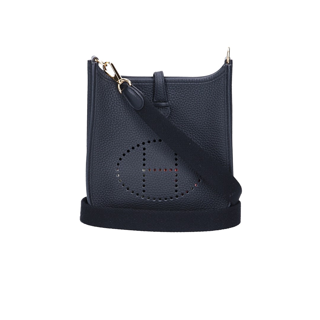 HERMÈS ÉVELYNE III 16 HANDTASCHE AUS TAURILLON CLÉMENCE IN NOIR MIT GHW