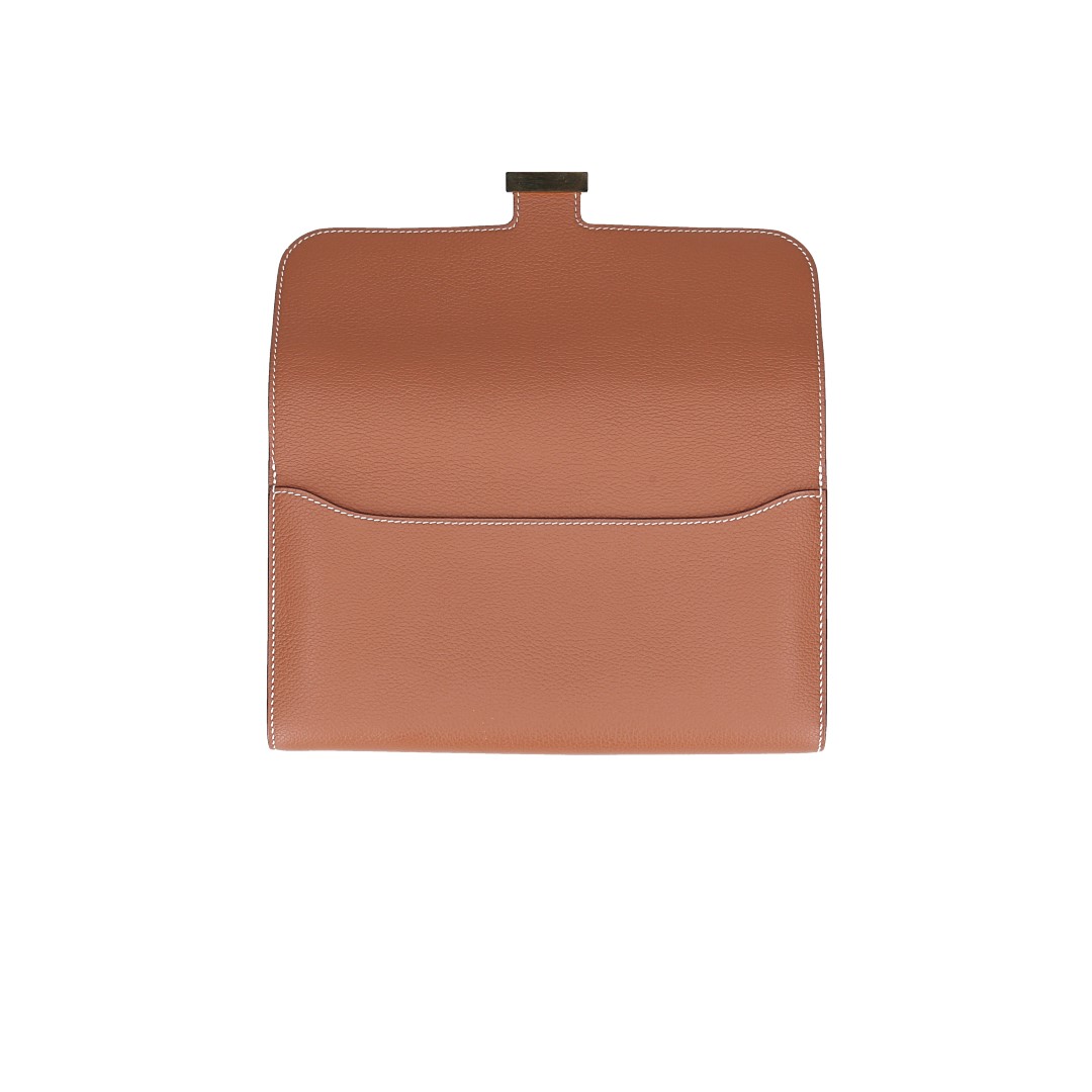 48831-Hermes-Brieftasche_2D_0004 HERMÈS BRIEFTASCHE CONSTANCE COMPACT AUS KALBSLEDER IN GOLD MIT GHW