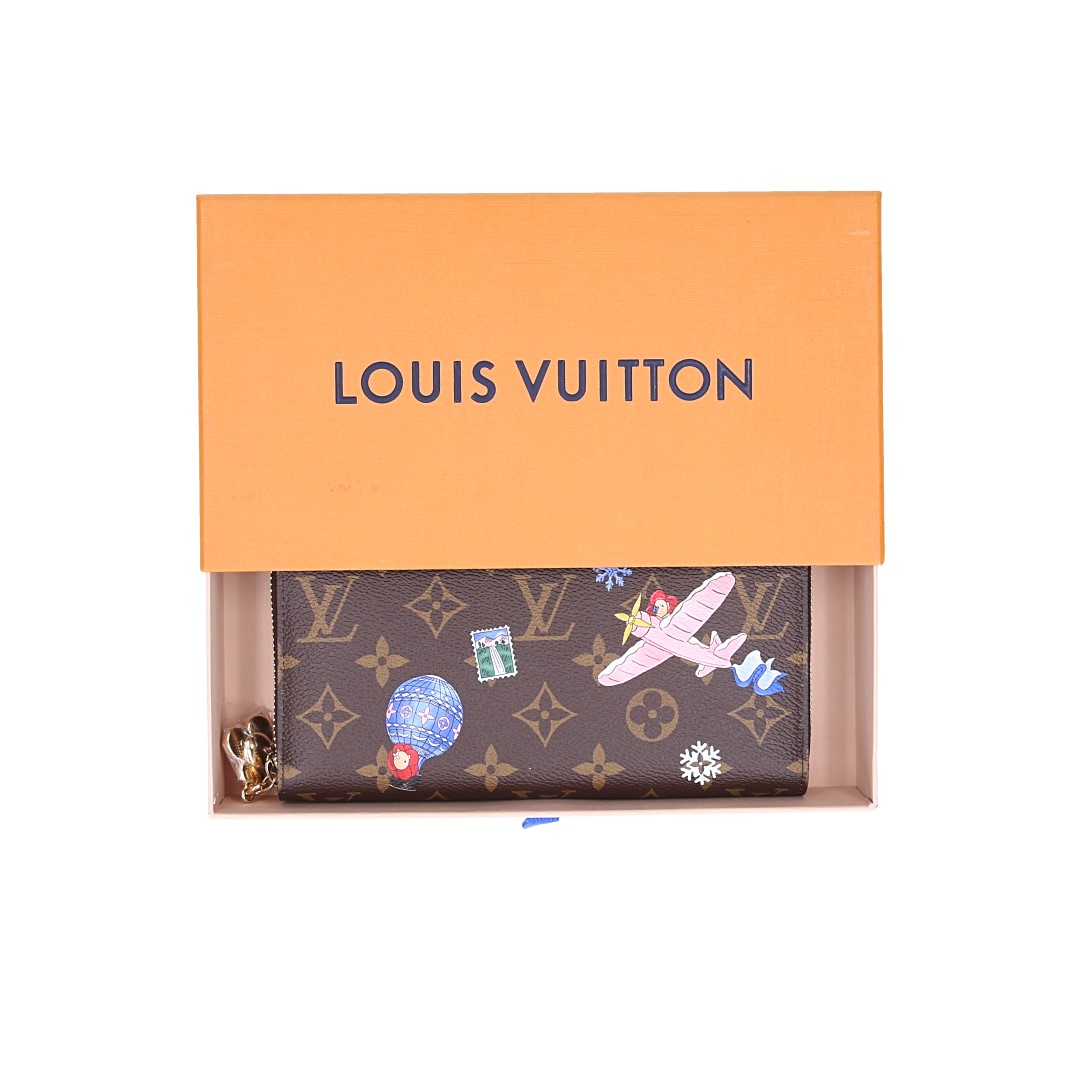 LOUIS VUITTON GELDBÖRSE 'ZIPPY' AUS MONOGRAM SNOWY PEARL CANVAS (M26256)