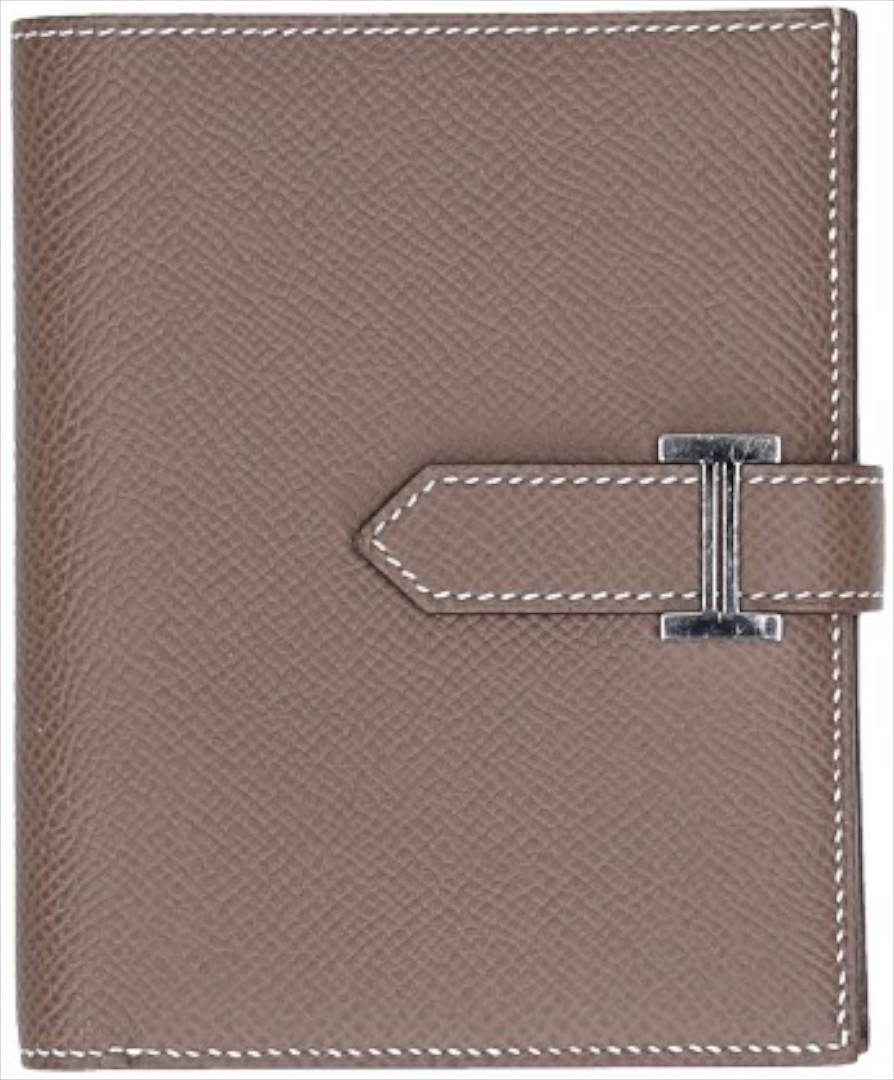 50018-Hermes-Geldb-rse-Braun_2D_0007 HERMÈS BÉARN BRIEFTASCHE AUS VEAU EPSOM IN ETOUPE MIT PHW