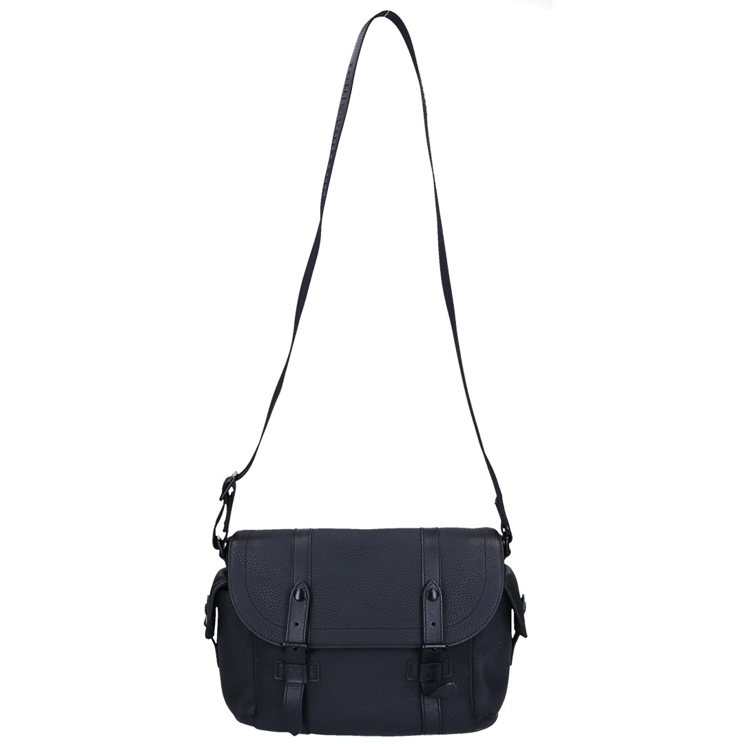 LOUIS VUITTON CHRISTOPHER MESSENGER UMHÄNGETASCHE AUS TAURILLON LEDER IN NOIR (M58476)