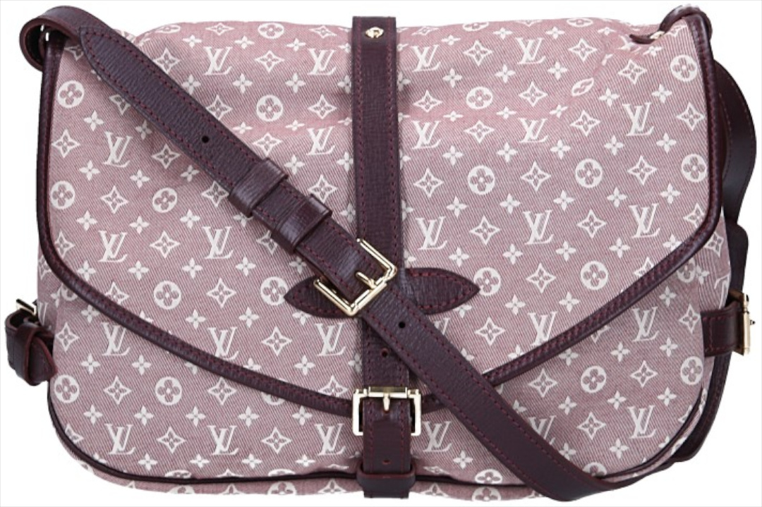 LOUIS VUITTON SAUMUR MM SCHULTERTASCHE AUS MONOGRAM MINI LIN CANVAS (M40674)