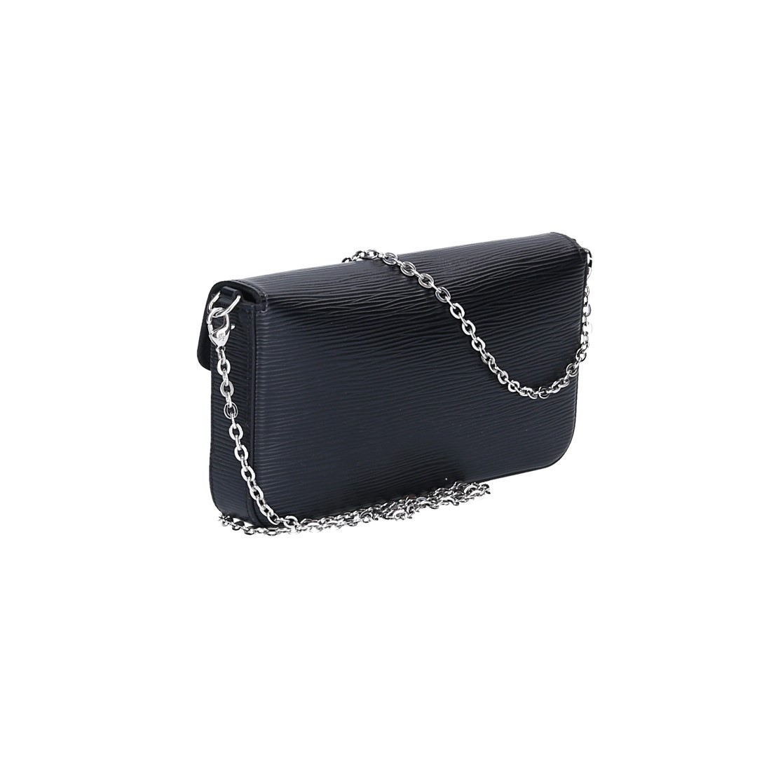 LOUIS VUITTON FÉLICIE POCHETTE HANDTASCHE AUS EPI LEDER IN NOIR