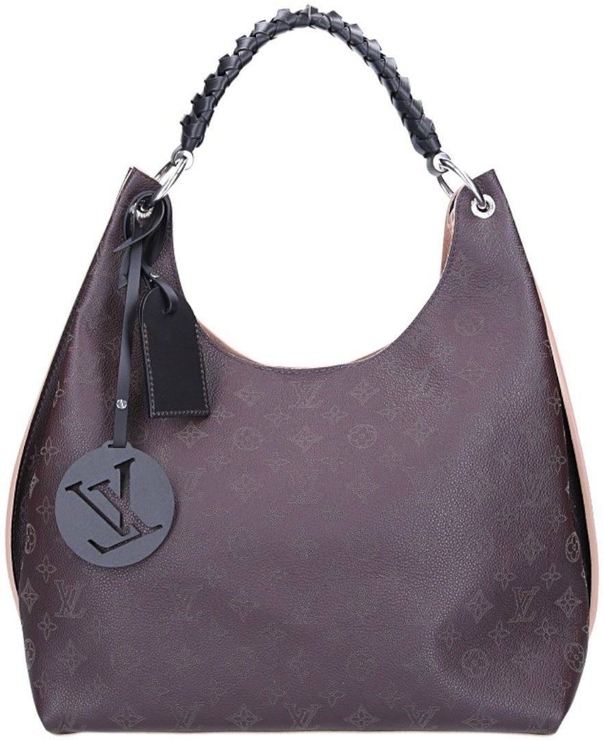 LOUIS VUITTON CARMEL SCHULTERTASCHE AUS MONOGRAM MAHINA LEDER IN CHOCOLAT (M56436)