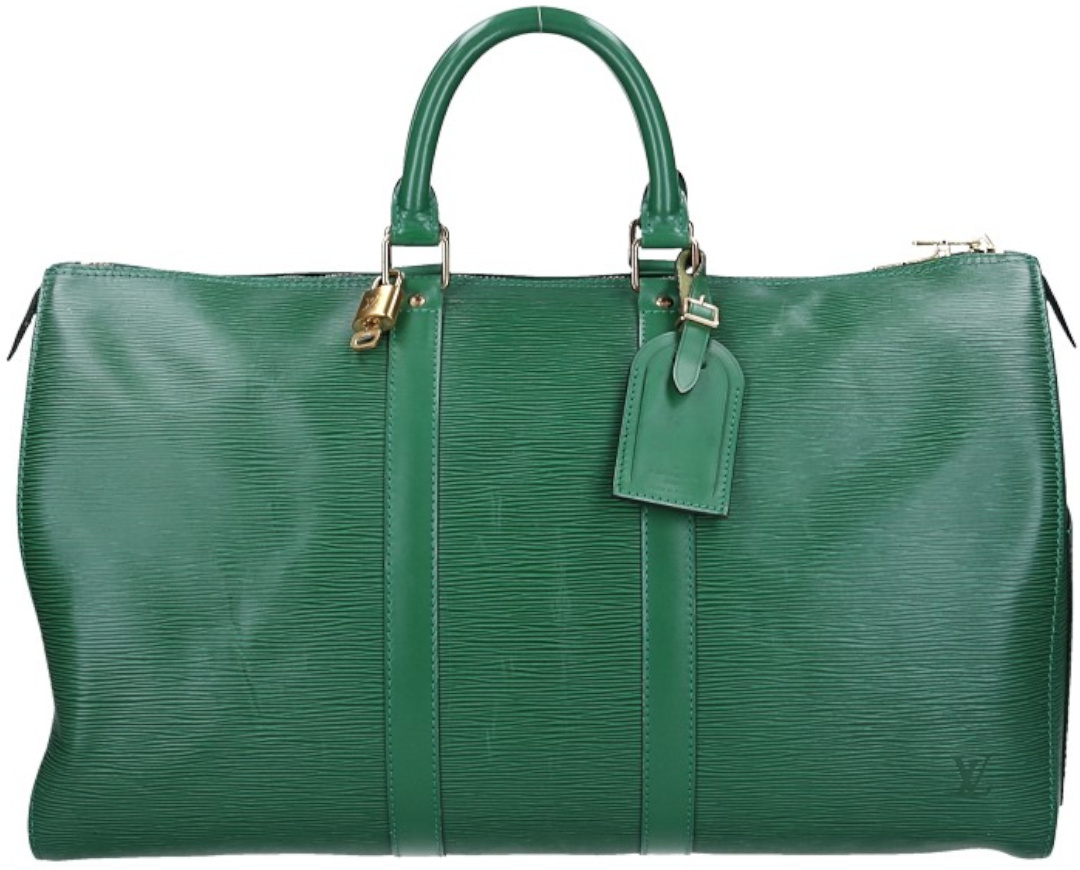 LOUIS VUITTON KEEPALL 45 REISETASCHE AUS EPI LEDER IN BORNEO GRÜN (M42974)