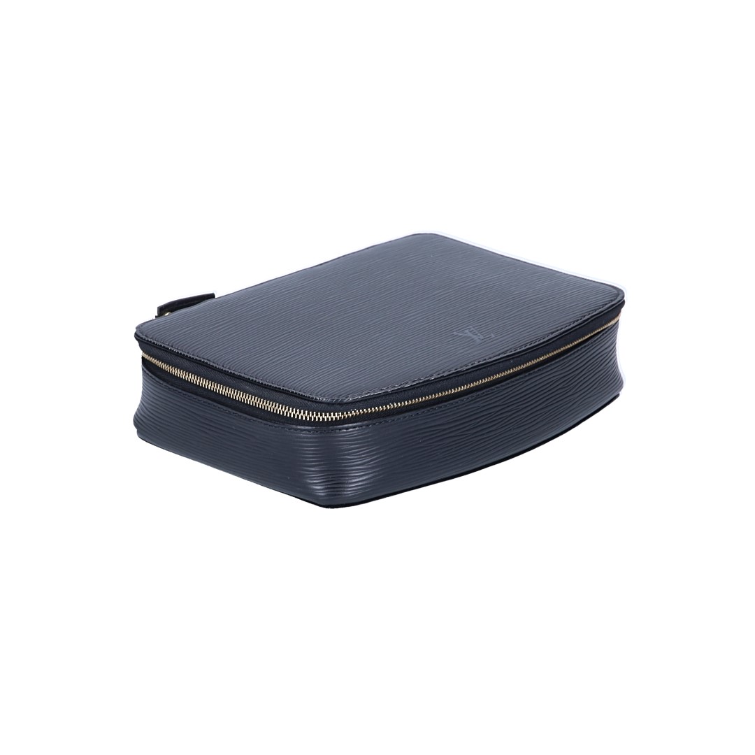 LOUIS VUITTON POCHE MONTE-CARLO REISEACCESSOIRE AUS EPI LEDER IN KOURIL SCHWARZ (M48362)
