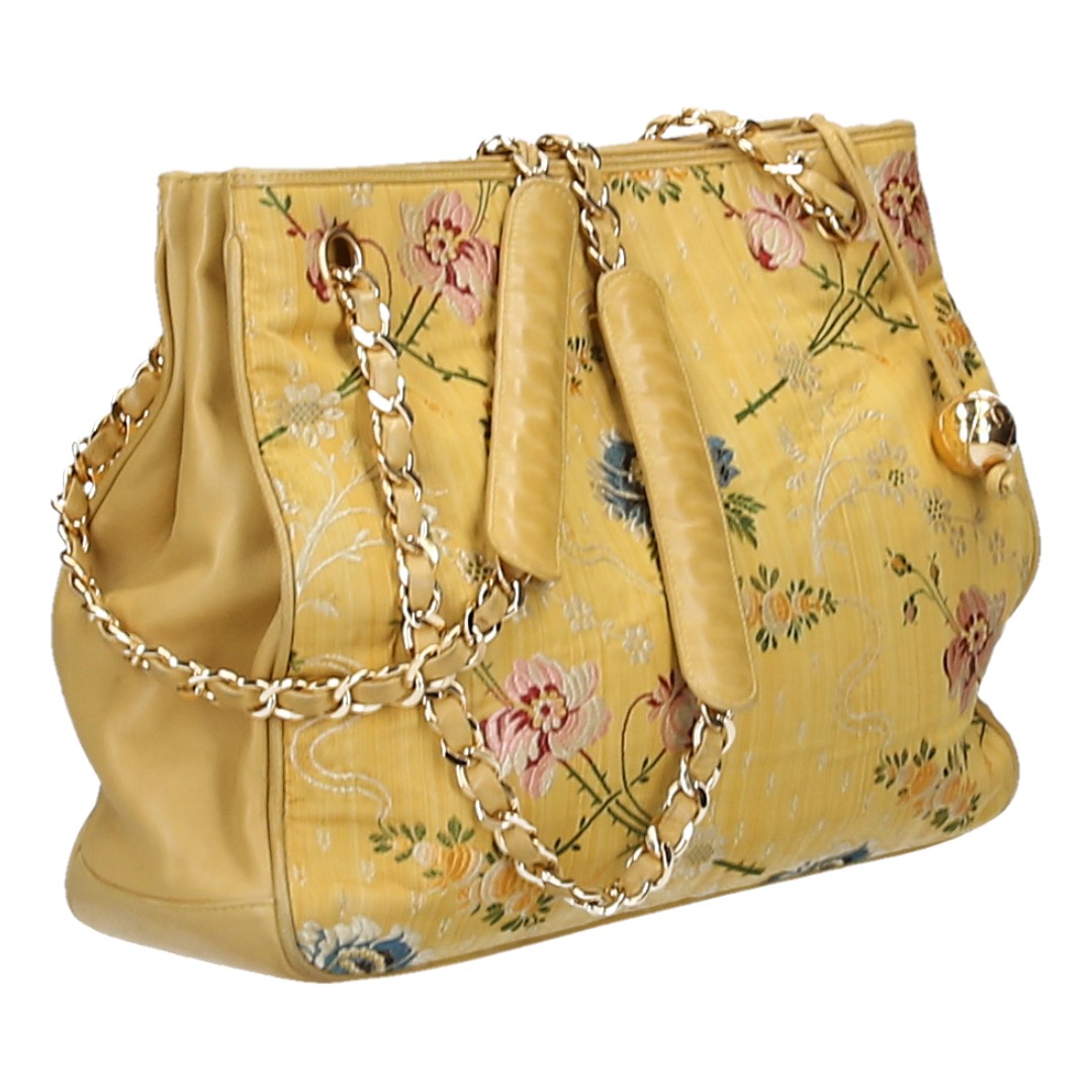 45691-Chanel-Handbag_2D_0008 CHANEL HANDTASCHE AUS TEXTIL UND LAMMLEDER MIT GHW
