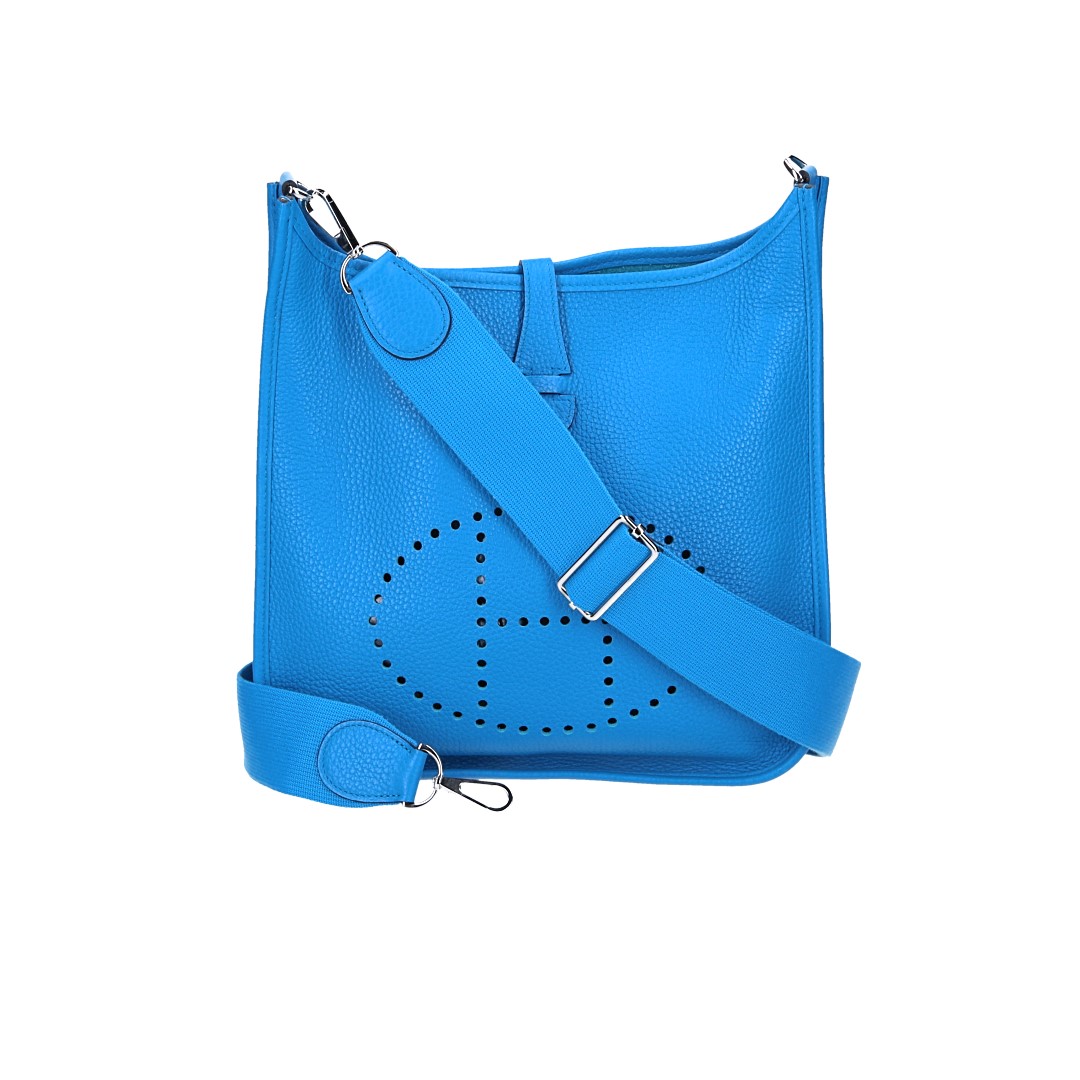 HERMÈS ÉVELYNE III 29 HANDTASCHE AUS TAURILLON CLEMENCE LEDER IN BLEU ZANZIBAR MIT PHW