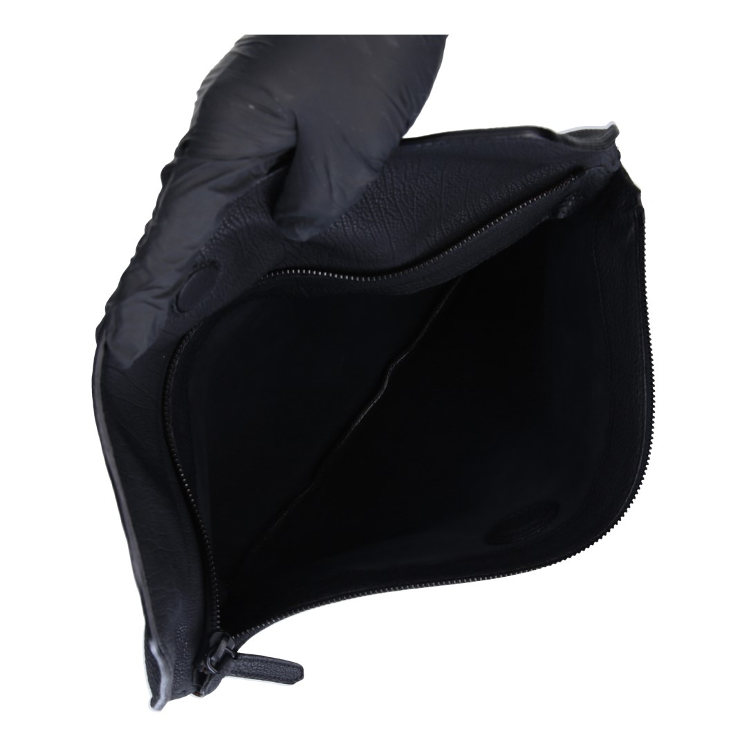 45818-Burberry-Clutch_2D_0005 BURBERRY CLUTCH TASCHE AUS KALBSLEDER IN SCHWARZ