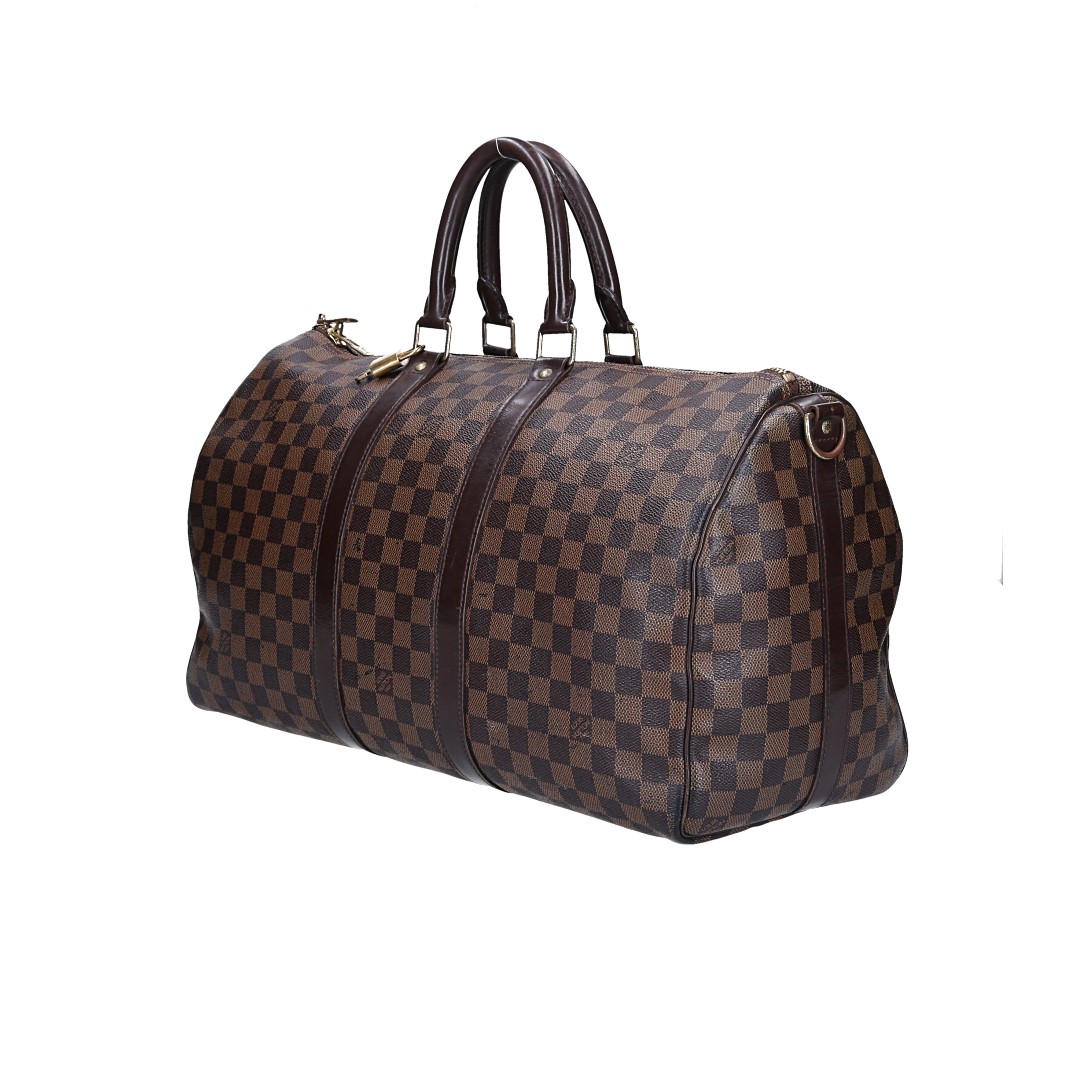 LOUIS VUITTON KEEPALL 45 REISETASCHE AUS DAMIER EBENE CANVAS OHNE SCHULTERRIEMEN (N41428)