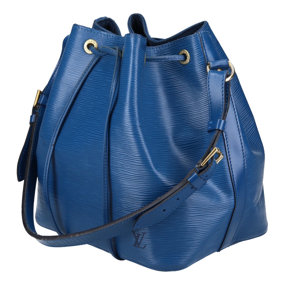 LOUIS VUITTON NOÉ PETIT MODEL SCHULTERTASCHE AUS EPI LEDER IN TOLEDO BLAU (M44105)