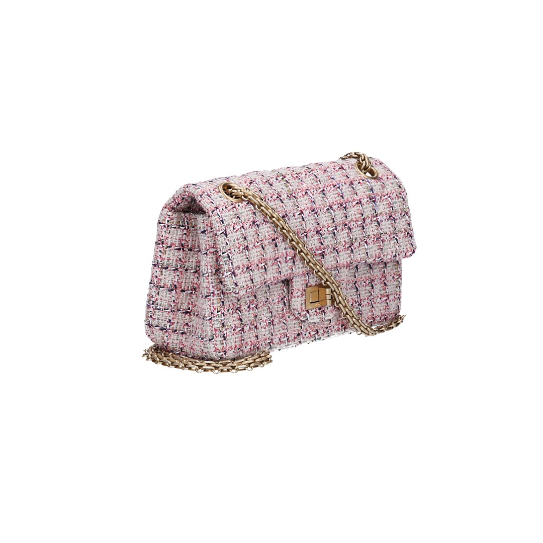 CHANEL 2.55 REISSUE SINGLE FLAP HANDTASCHE (224) AUS TWEED (A37584)