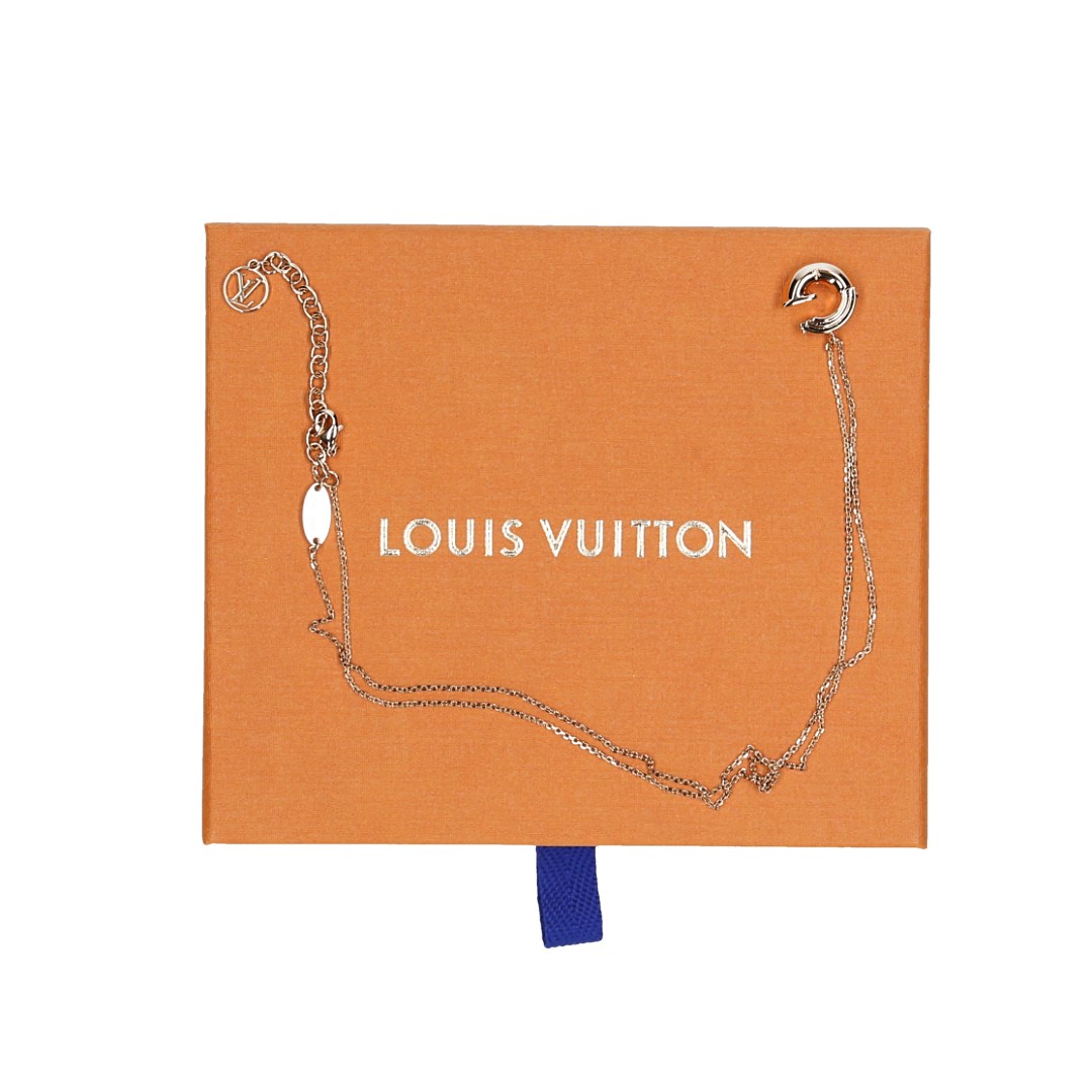 LOUIS VUITTON HALSKETTE 'LV & ME BUCHSTABE G' AUS GOLDFARBENEM METALL (M61062)