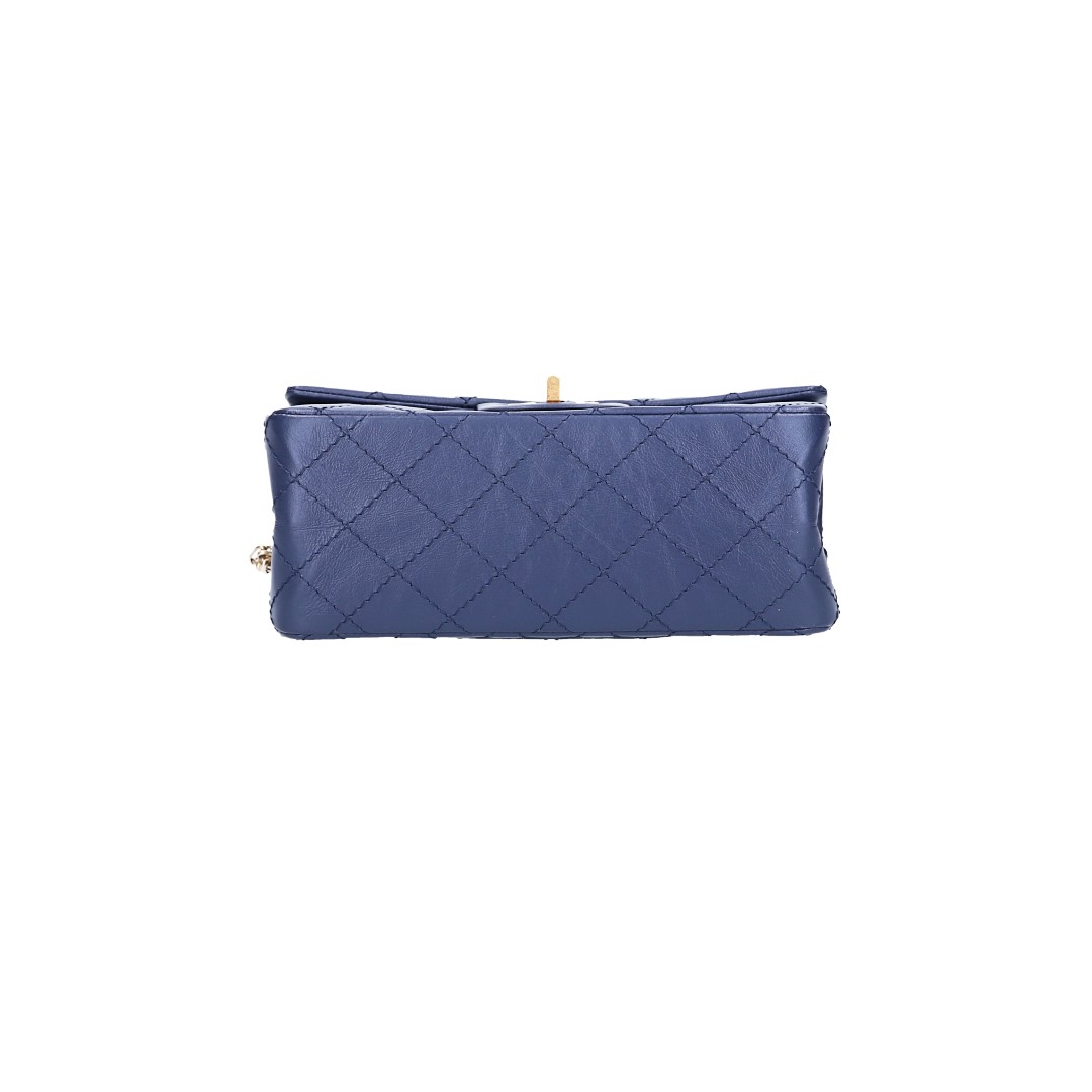 CHANEL 2.55 REISSUE SINGLE FLAP HANDTASCHE (224) AUS KALBSLEDER (A37584)
