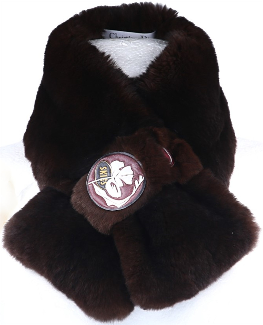 DIOR STOLA SCHAL AUS PELZ IN BRAUN DIOR STOLA SCHAL AUS PELZ IN BRAUN