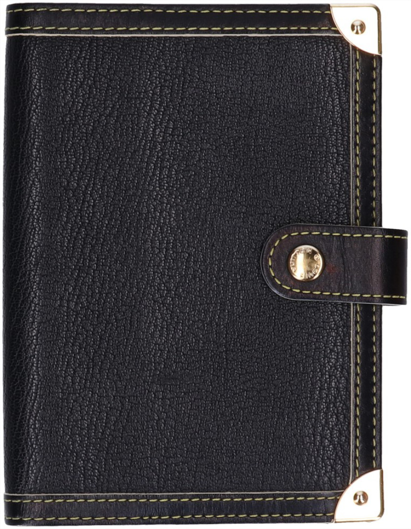 43078-Louis-Vuitton-Agenda-P-_2D_0009 LOUIS VUITTON AGENDA FONCTIONNEL PM AUS SUHALI LEDER IN NOIR