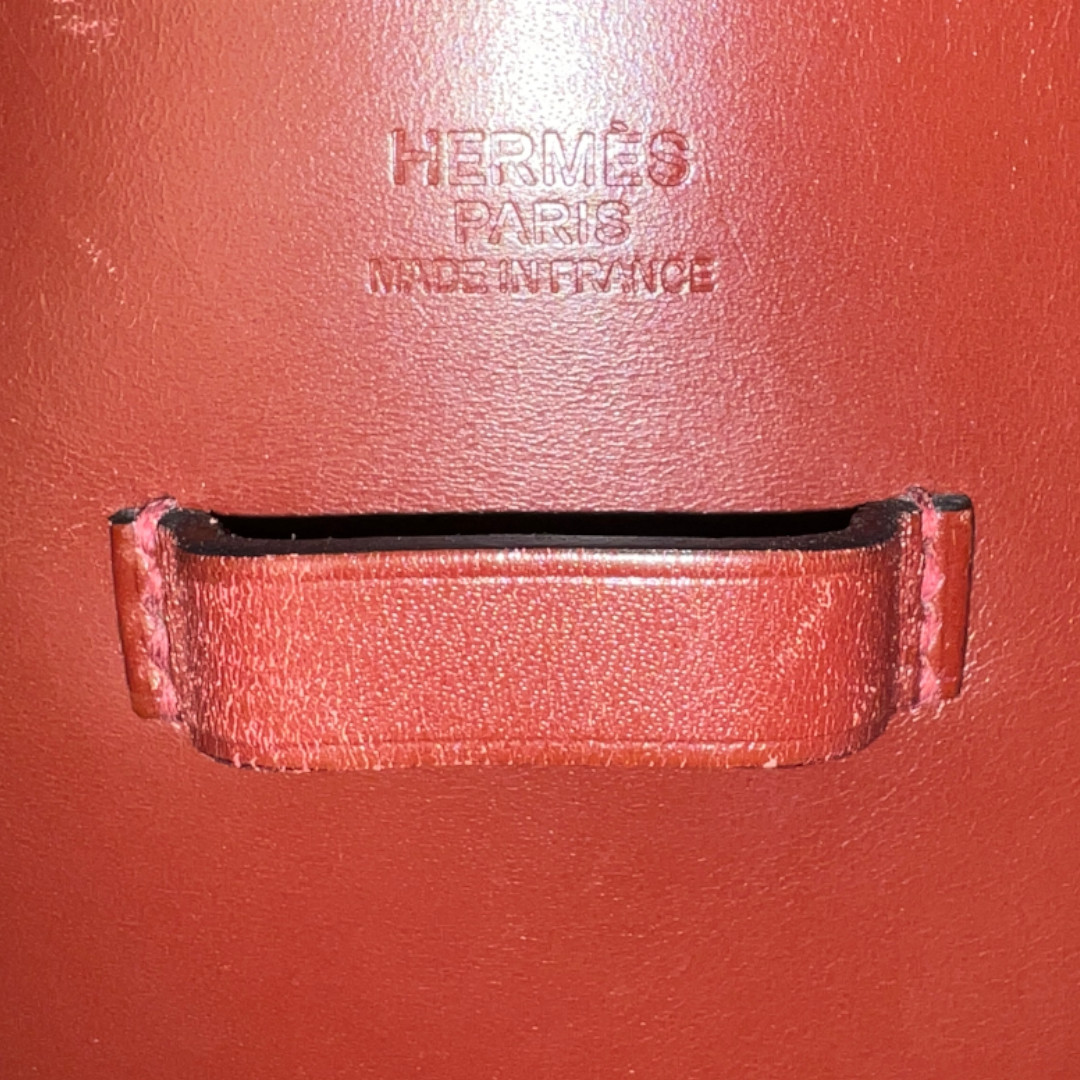 HERMÈS ÉVELYNE SELLIER 29 HANDTASCHE AUS HUNTER LEDER IN ROUGE H MIT PHW