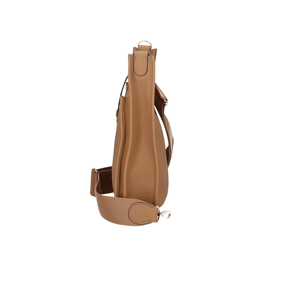 HERMÈS ÉVELYNE III 29 HANDTASCHE AUS TAURILLON CLEMENCE LEDER IN BISCUIT MIT GHW