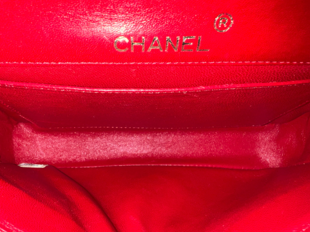50978-Chanel-Flap-Bag_2D_0021 CHANEL SINGLE FLAP HANDTASCHE AUS ECHSEN-LEDER IN DER FARBE ROT MIT GHW