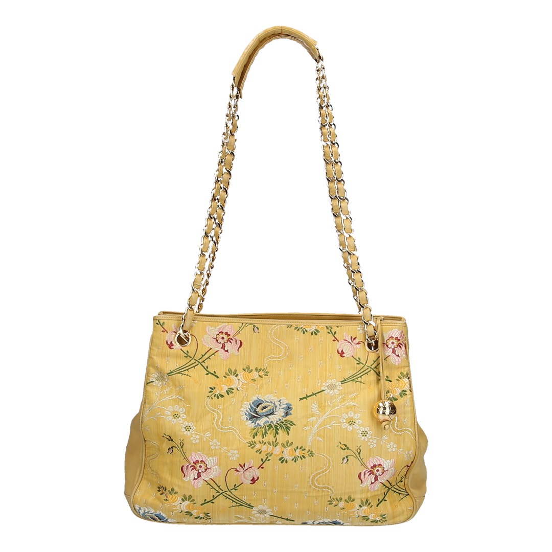 45691-Chanel-Handbag_2D_0009 CHANEL HANDTASCHE AUS TEXTIL UND LAMMLEDER MIT GHW