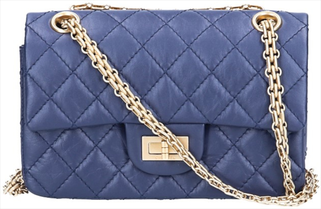 CHANEL 2.55 REISSUE SINGLE FLAP HANDTASCHE (224) AUS KALBSLEDER (A37584)