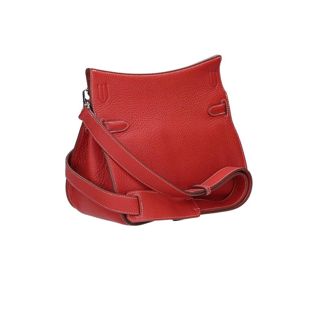 HERMÈS JYPSIÈRE 28 HANDTASCHE AUS CLÉMENCE-JUNGSTIERLEDER IN SANGUINE MIT PHW
