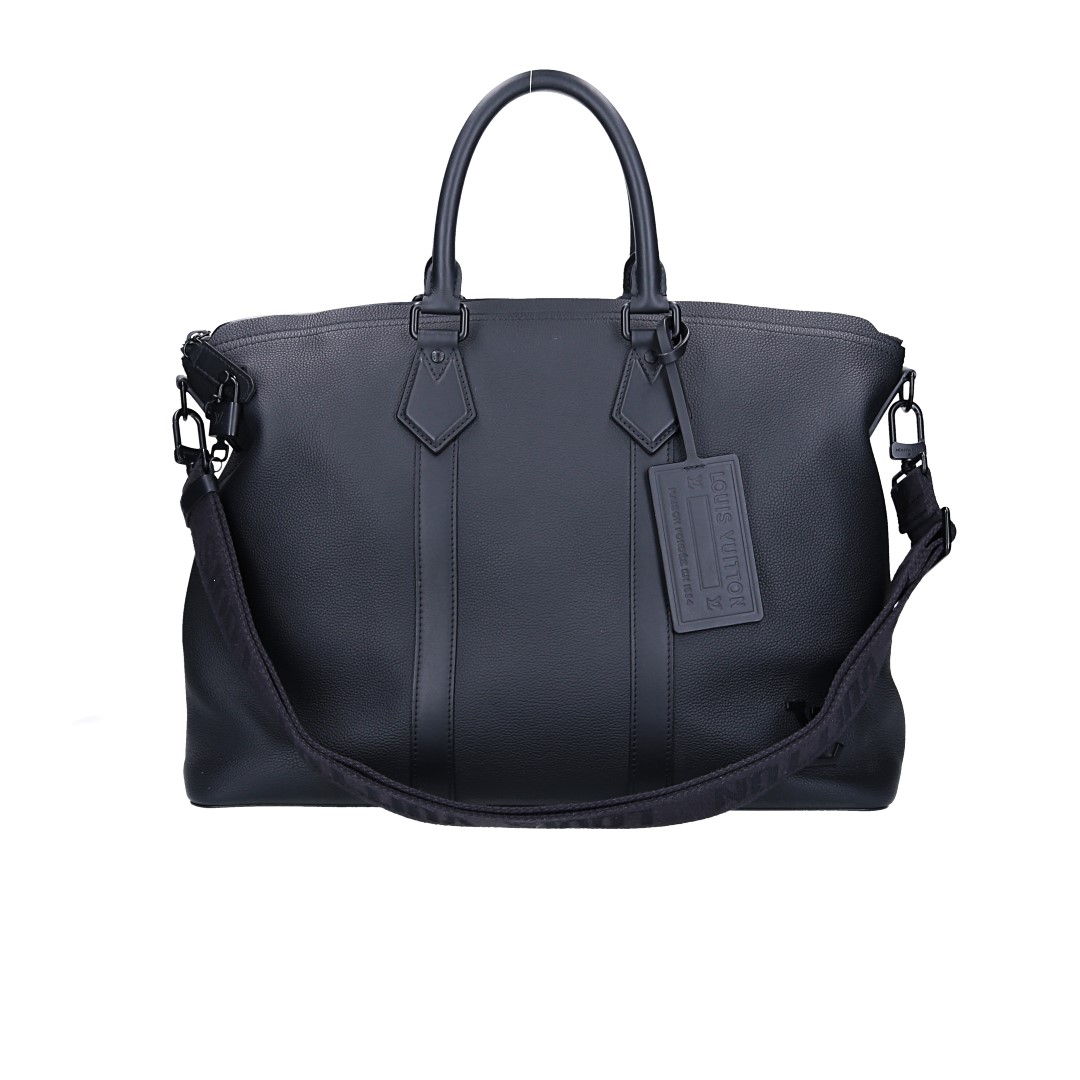 LOUIS VUITTON LOCKIT TOTE WEEKENDER HANDTASCHE AUS AEROGRAM LEDER IN NOIR (M59158)