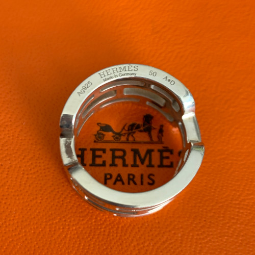 43648-Hermes-Ring_2D_0020 HERMÈS ARCANE RING AUS 925ER SILBER IN GRÖSSE 50