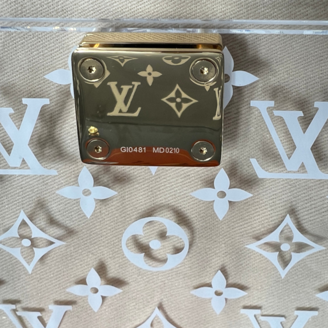 LOUIS VUITTON BOÎTE SCOTT CUBE-BOX AUS MONOGRAM VINYL IN TRANSPARENT (GI0481)