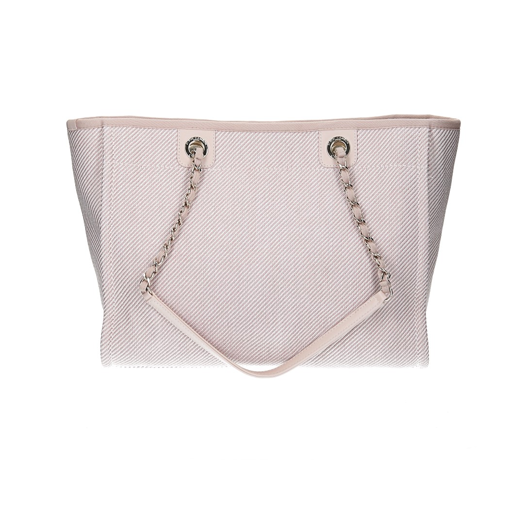 CHANEL DEAUVILLE SHOPPER (MEDIUM) HANDTASCHE AUS GEWEBE (A67001)