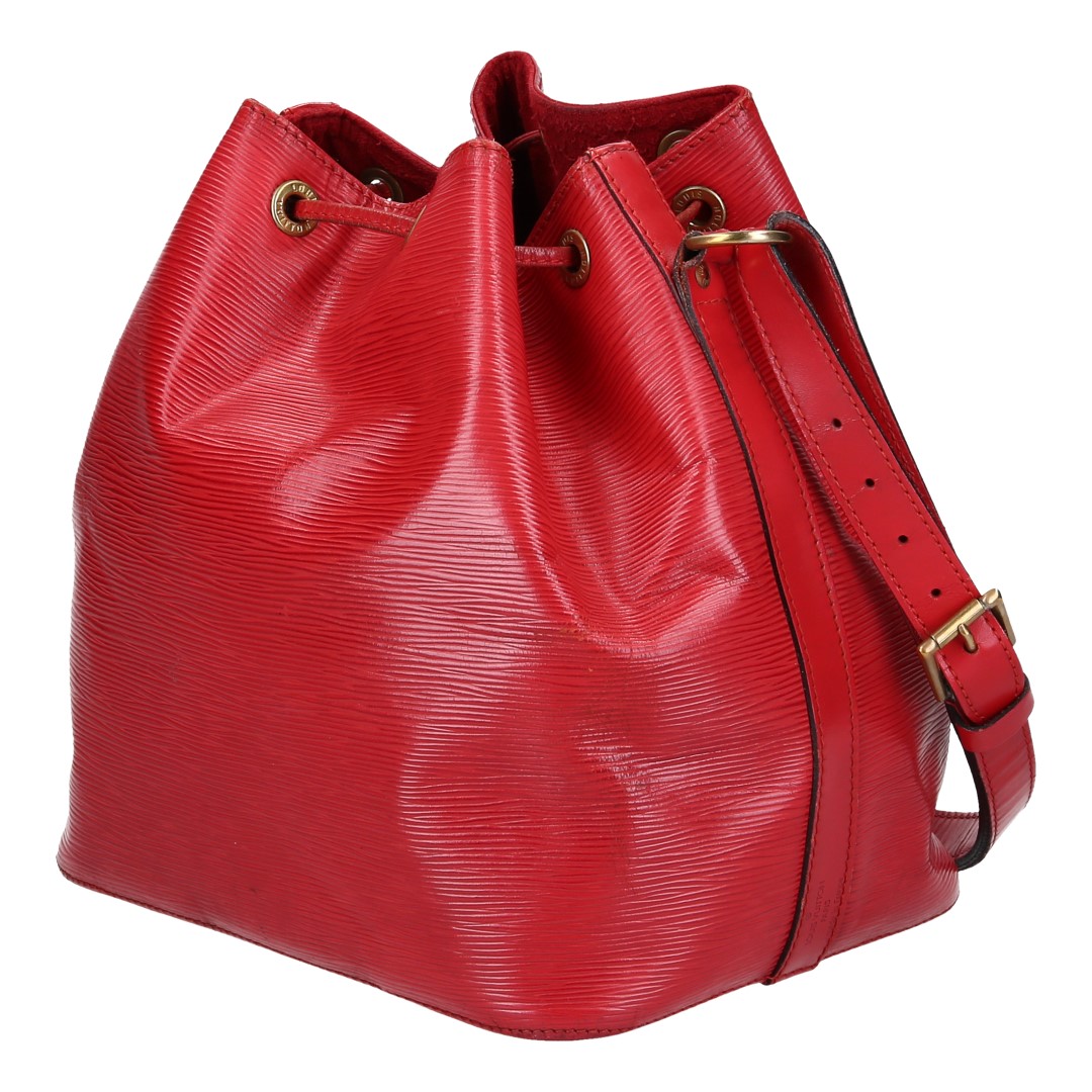 LOUIS VUITTON NOÉ PETIT MODEL SCHULTERTASCHE AUS EPI LEDER IN CASTILLIAN ROT