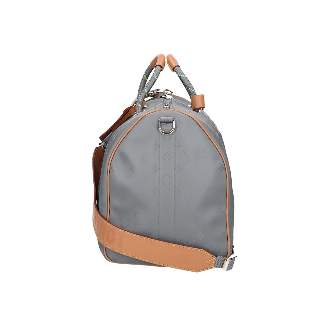 LOUIS VUITTON KEEPALL 50 REISETASCHE AUS MONOGRAM TITANIUM MIT SCHULTERRIEMEN (M43886)