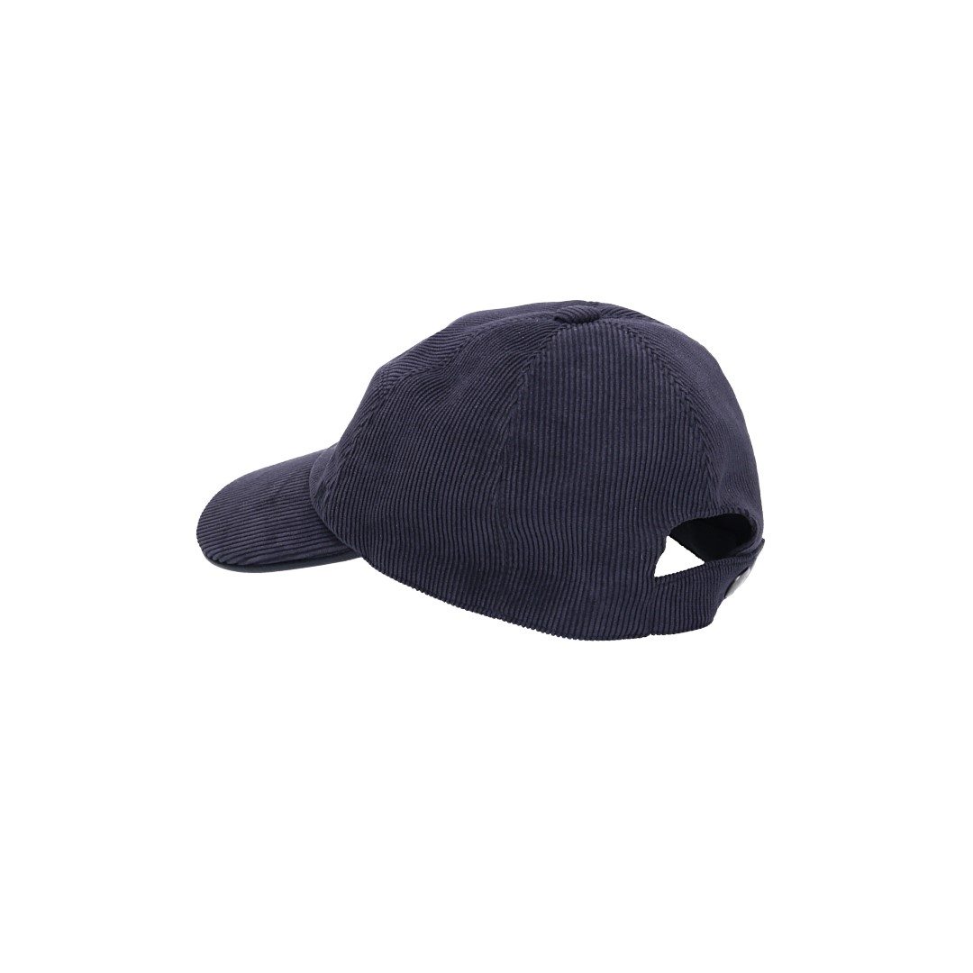 HERMÈS CAP - 'MILES CDS' COTTON BASEBALL CAP IN ANTIQUE/BLACK SIZE 60