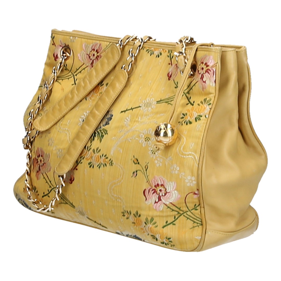 45691-Chanel-Handbag_2D_0002 CHANEL HANDTASCHE AUS TEXTIL UND LAMMLEDER MIT GHW